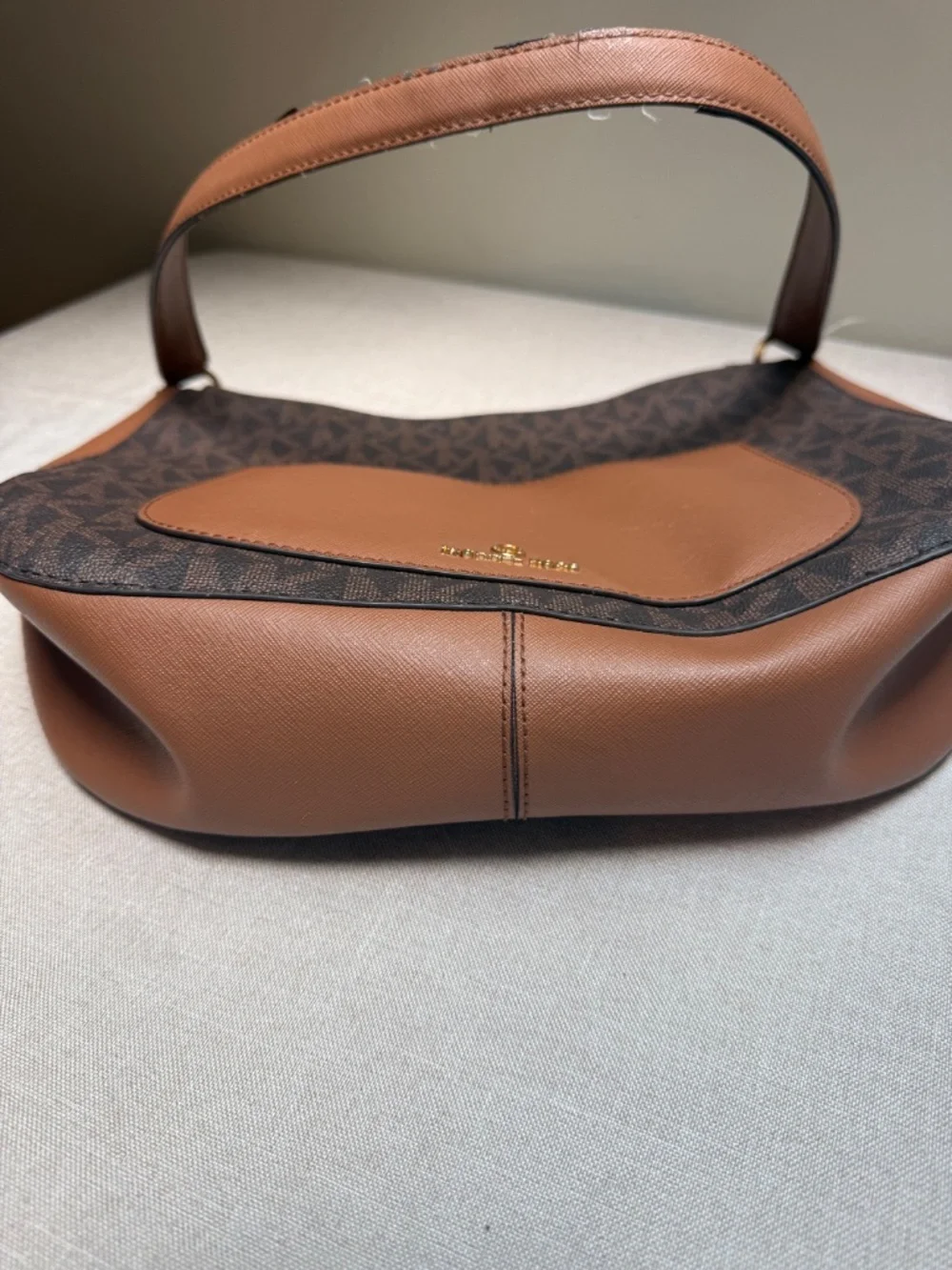 Michael Kors Large Eden Brown Hobo Shoulder Bag Purse